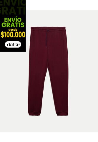 Jogger Básico Comfort Plush  Para Hombre Vino Atmos Atmos