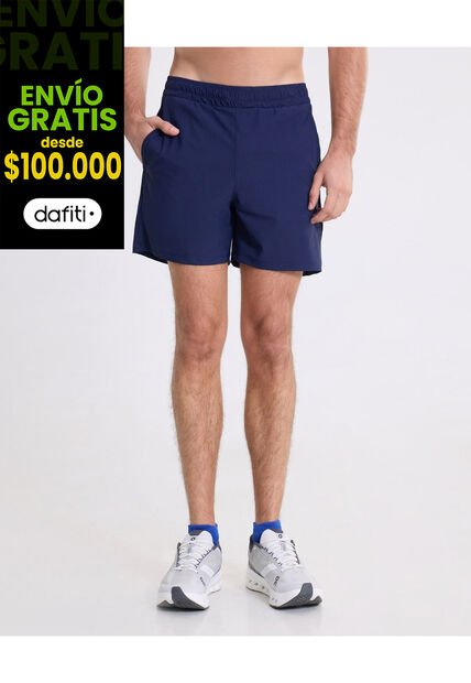 Short Training Medio Con Biker Aeroflow  Para Hombre Azul Atmos