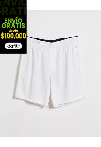 Bermuda  Para Hombre Deportiva Largo Color Blanco Marca Atmos #32100156 Atmos