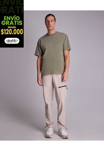 Camiseta Para Hombre Manga Corta Color Verde Oliva Marca Atmos #32090118 Atmos