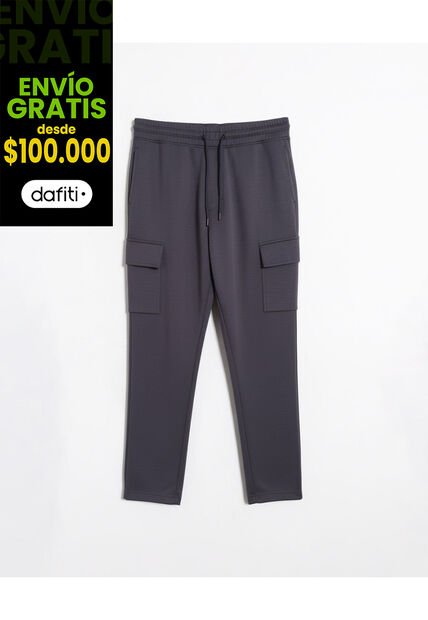 Jogger Cargo Básico Muji  Para Hombre Gris Atmos