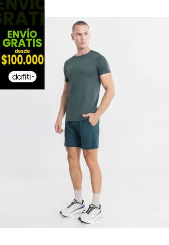 Bermuda  Para Hombre Biker Interno Largo Color Verde Marca Atmos #32100146 Atmos