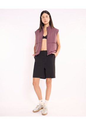 Chaleco Puffer  Para Mujer Morado Atmos