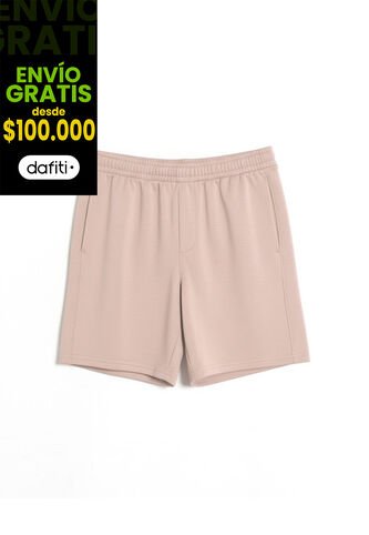 Short Con Cortes Plush  Para Hombre Beige Atmos Atmos
