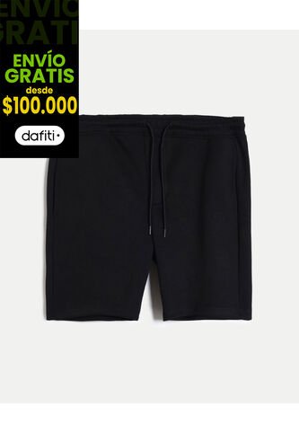 Bermuda Básica Plush  Para Hombre Negro Atmos Atmos