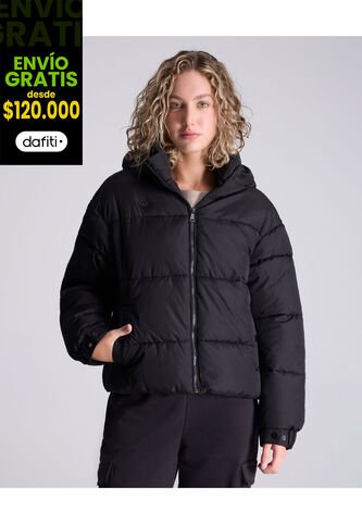 Chaqueta Para Mujer Acolchada Color Negro Marca Atmos #31080026 Atmos