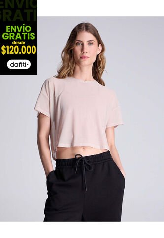 Camiseta Para Mujer Manga Corta Color Beige Marca Atmos #31090189 Atmos