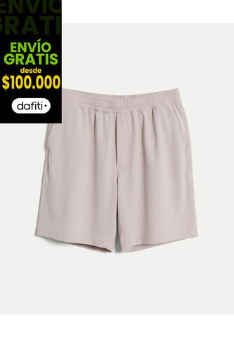 Bermuda Para Hombre Deportiva Largo Color Beige Marca Atmos #32100152 Atmos