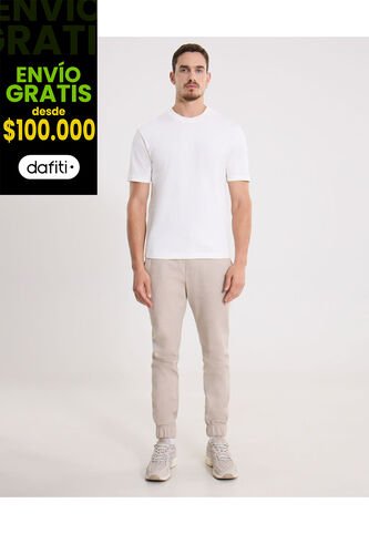 Pantalón Jogger Texturizado Galiet  Para Hombre Beige Atmos Atmos