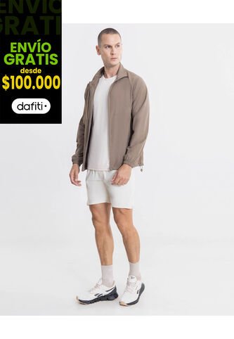 Bermuda Para Hombre Biker Interno Largo Color Crema Marca Atmos #32100147 Atmos