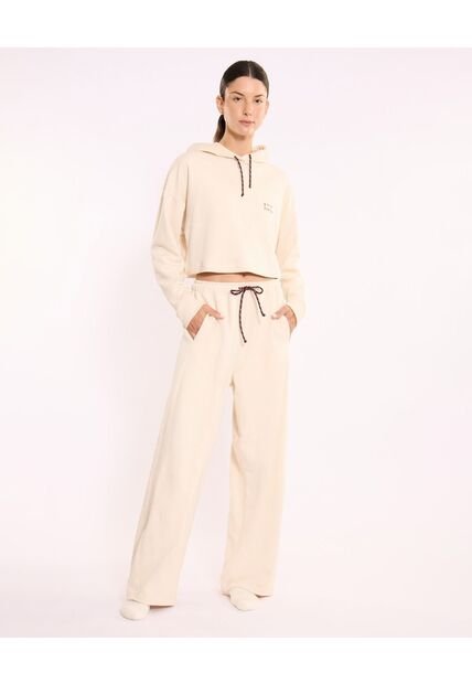 Pantalón Barrel Burda Confort  Para Mujer Crema Atmos
