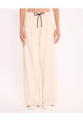 Pantalón Barrel Burda Confort  Para Mujer Crema Atmos