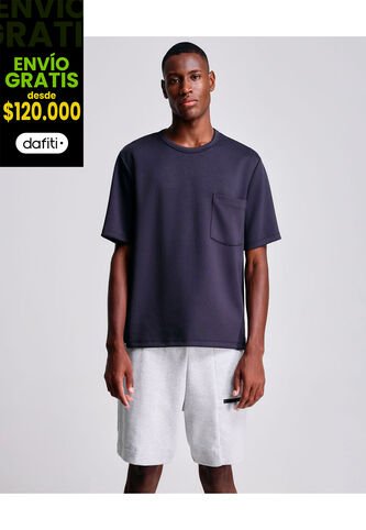 Camiseta Para Hombre Manga Corta Color Azul Oscuro Marca Atmos #32090151 Atmos