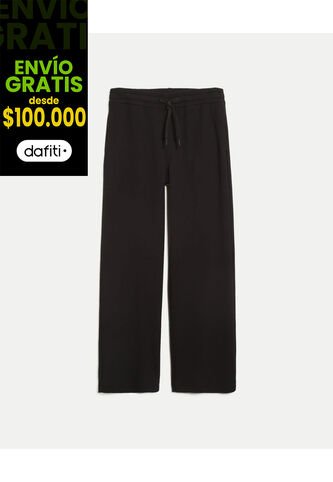 Jogger Bota Recta Texturizado  Para Hombre Negro Atmos Atmos