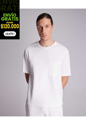 Camiseta Para Hombre Manga Corta Color Marfil Marca Atmos #32090152 Atmos