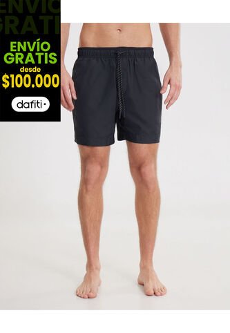 Pantaloneta De Baño Con Cordón  Para Hombre Negro Atmos Atmos