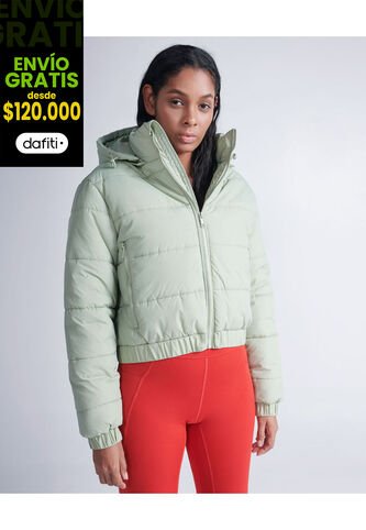 Chaqueta Para Mujer Acolchada Color Verde Claro Marca Atmos #31080006 Atmos