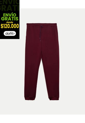 Pantalón  Para Hombre Jogger Color Vino Marca Atmos #32070098 Atmos