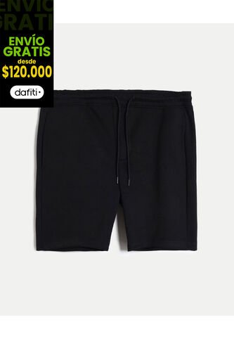 Bermuda  Para Hombre Regular Corto Color Negro Marca Atmos #32100171 Atmos