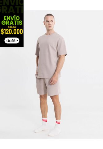 Bermuda  Para Hombre Regular Corto Color Café Marca Atmos #32100174 Atmos