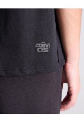 Camiseta Para Mujer Manga Corta Cuello Redondo Color Negro Marca Atmos #31090205