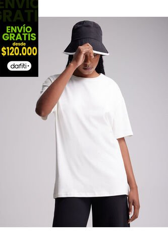 Camiseta Para Mujer Manga Corta Color Marfil Marca Atmos #31090075 Atmos