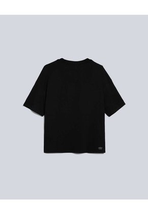 Camiseta Para Mujer Manga Corta Cuello Redondo Color Negro Marca Atmos #31090205