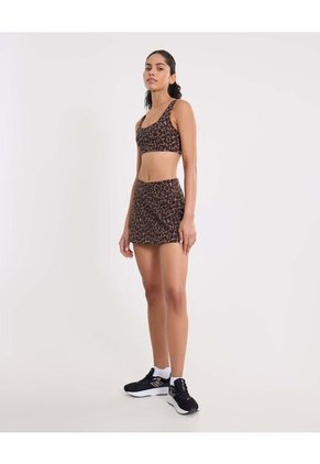 Top Soporte Medio Con Cut Out Aerius Skin  Para Mujer Café Atmos