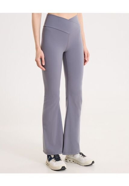 Leggings Flare Aerius Skin  Para Mujer Gris Atmos