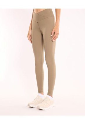 Leggins Pretina Cruzada Aerius Skin  Para Mujer Mocca Atmos
