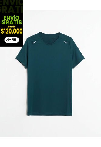 Camiseta  Para Hombre Manga Corta Cuello Redondo Color Esmeralda Marca Atmos #32090299 Atmos