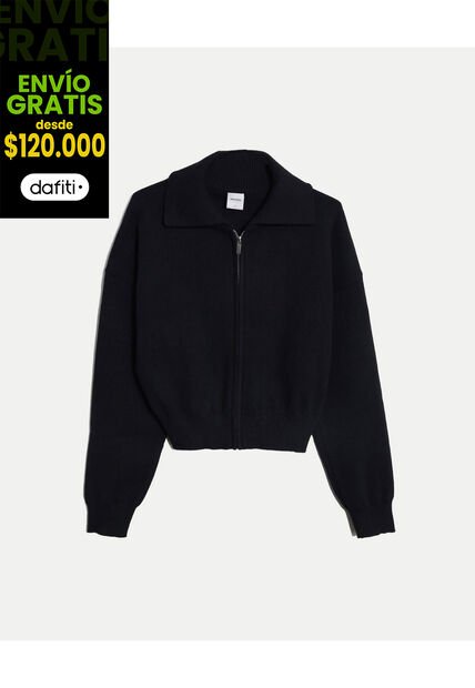 Saco  Para Mujer Abierto Color Negro Marca Atmos #31330006