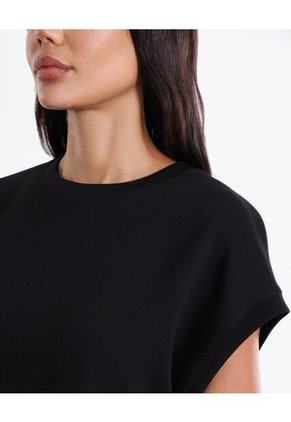 Camiseta  Para Mujer Crop Top Manga Sisa Color Negro Marca Atmos #31090335