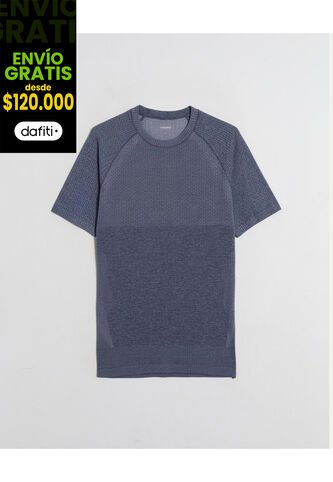 Camiseta  Para Hombre Manga Larga Cuello Redondo Color Azul Marca Atmos #32090287 Atmos