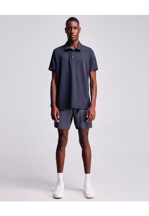 Polo Para Hombre Cuello Maquina Sin Bolsillo Color Azul Oscuro Marca Atmos #32110006