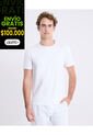 Camiseta Corte Láser Regular Fit  Para Hombre Blanco Atmos de Atmos