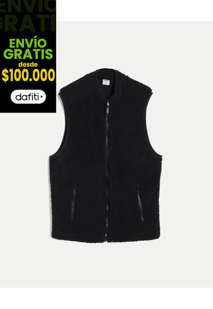 Chaleco Ovejero  Para Hombre Negro Atmos