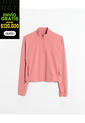 Buzo  Para Mujer Cuello Alto O Cuello Tortuga Color Rosa Marca Atmos #31060096 Atmos