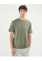 Camiseta Regular Fit Manga Corta  Para Hombre Verde Atmos de Atmos