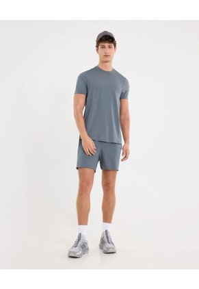 Camiseta Deportiva Manga Corta Regular Fit  Para Hombre Gris Atmos