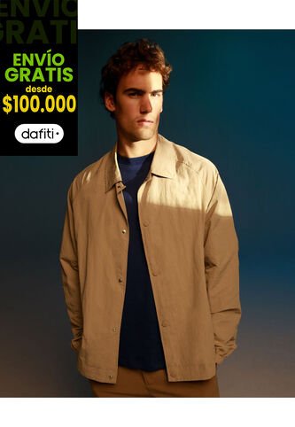 Chaqueta Sobrecamisa Técnica  Para Hombre Beige Atmos Atmos