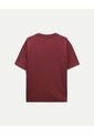 Camiseta Regular Fit Manga Corta Texturizada  Para Hombre Vino Atmos de Atmos