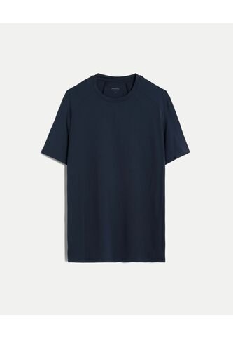 Camiseta Con Cuello En Contraste  Para Hombre Azul Atmos Atmos