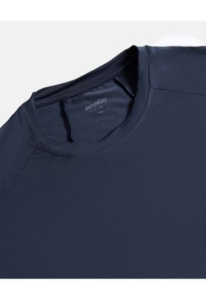 Camiseta Con Cuello En Contraste  Para Hombre Azul Atmos