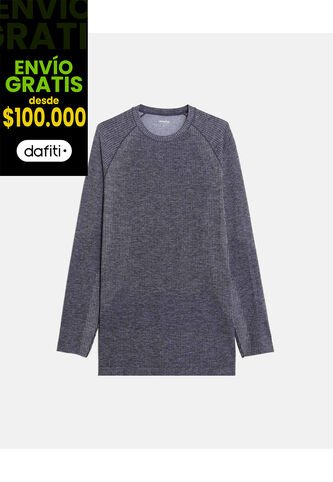 Camiseta  Para Hombre Manga Larga Cuello Redondo Color Negro Marca Atmos #32090288 Atmos