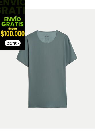 Camiseta  Para Hombre Manga Corta Cuello Redondo Color Verde Marca Atmos #32090303 Atmos