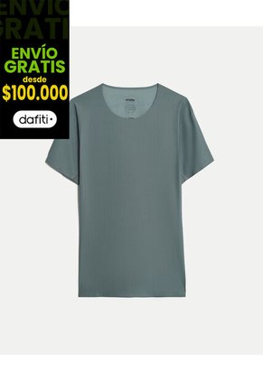 Camiseta Para Hombre Manga Corta Cuello Redondo Color Verde Marca Atmos #32090303