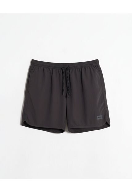 Pantaloneta De Baño Con Cordón  Para Hombre Negro Atmos
