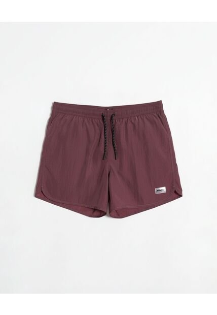 Pantaloneta De Baño Con Cordón  Para Hombre Vino Atmos