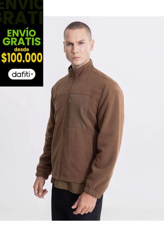 Chaqueta Polar Half Zipper  Para Hombre Verde Atmos Atmos